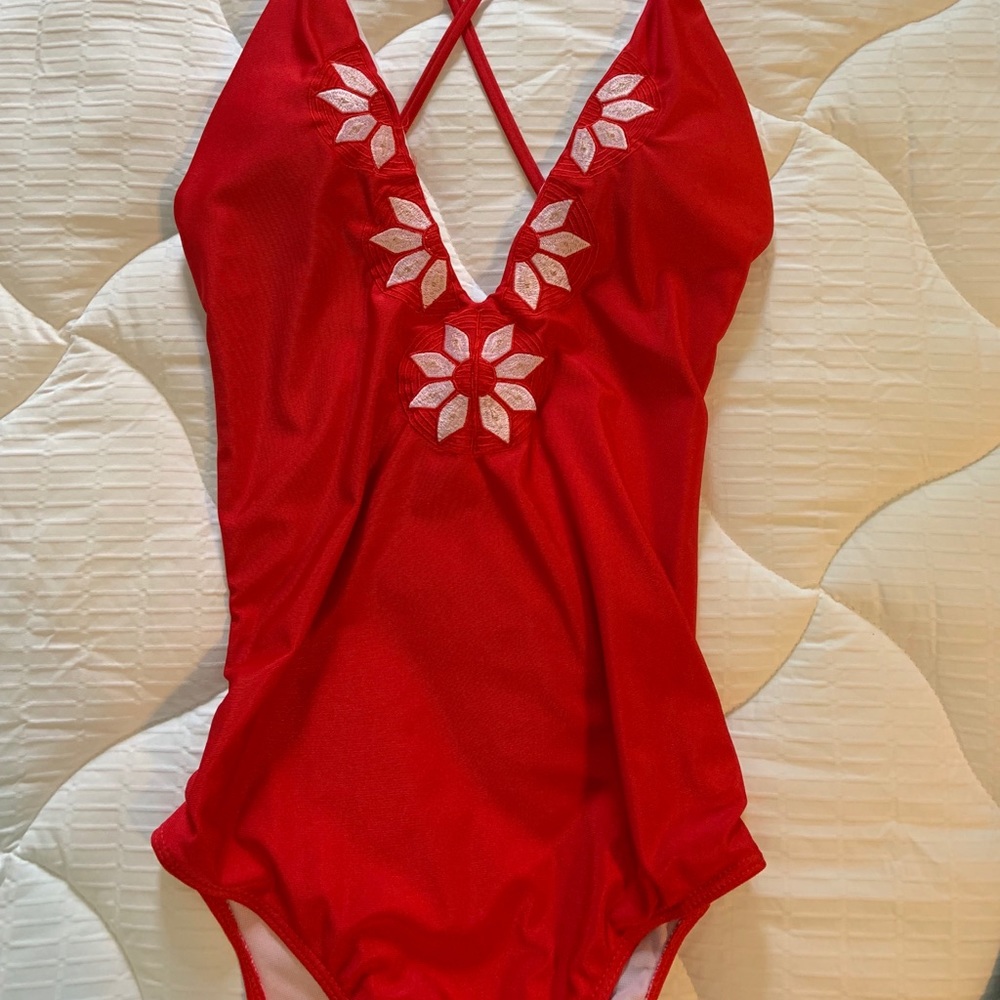 Red One-Piece Swimsuit